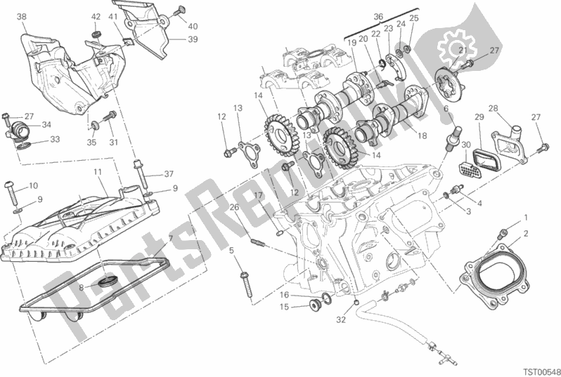 Todas as partes de 13a - Cabeça Do Cilindro Vertical - Sincronismo do Ducati Superbike 1299S ABS 2015